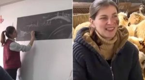 Maria Piloiu e învățătoare dimineața, iar restul zilei… ciobăniță la oi. Are două facultăți și iubește ceea ce face la stână